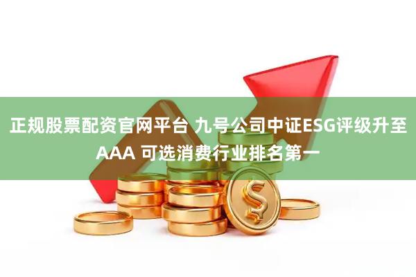 正规股票配资官网平台 九号公司中证ESG评级升至AAA 可选消费行业排名第一